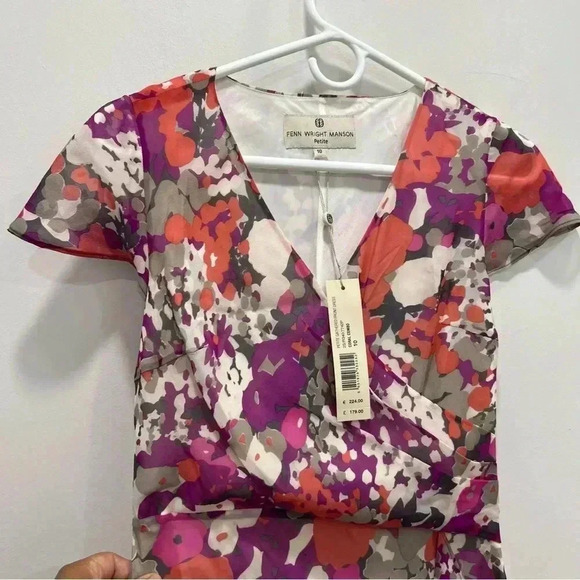 FENN WRIGHT MANSON PETITE GATHERED FRONT DRES size 10 - Picture 2 of 13